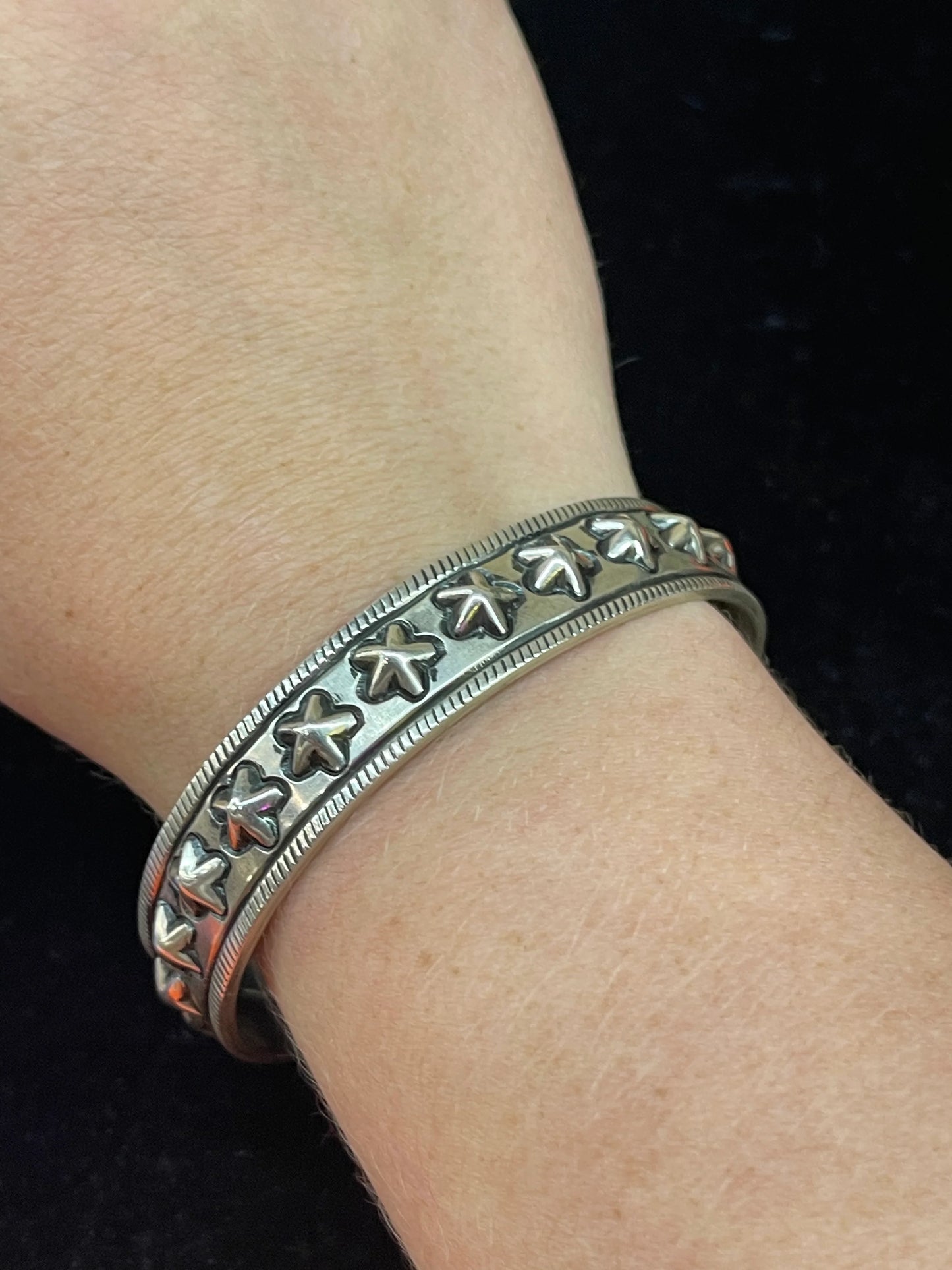Star Stamp Silver Cuff