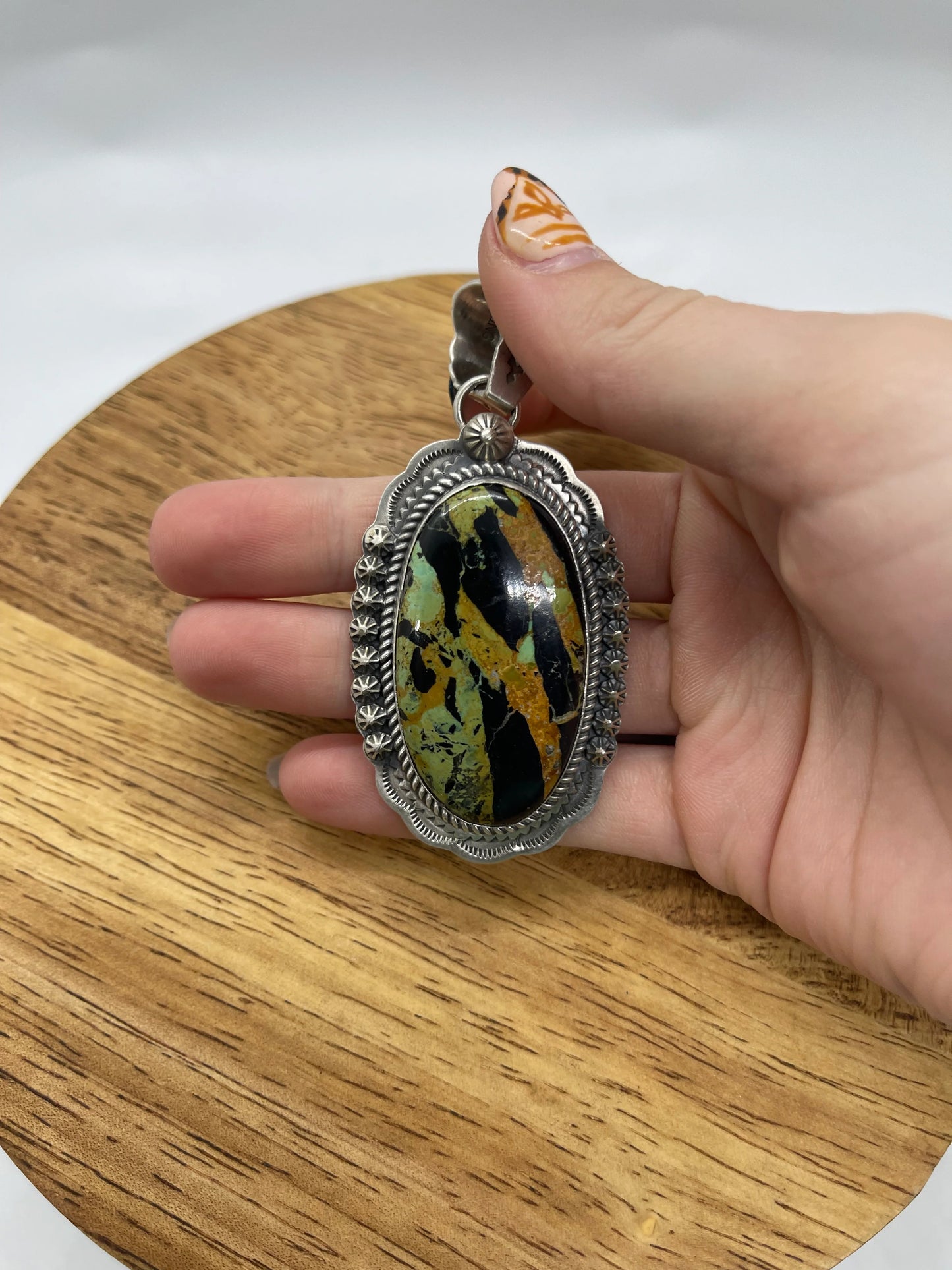 Black Jack Oval Pendant