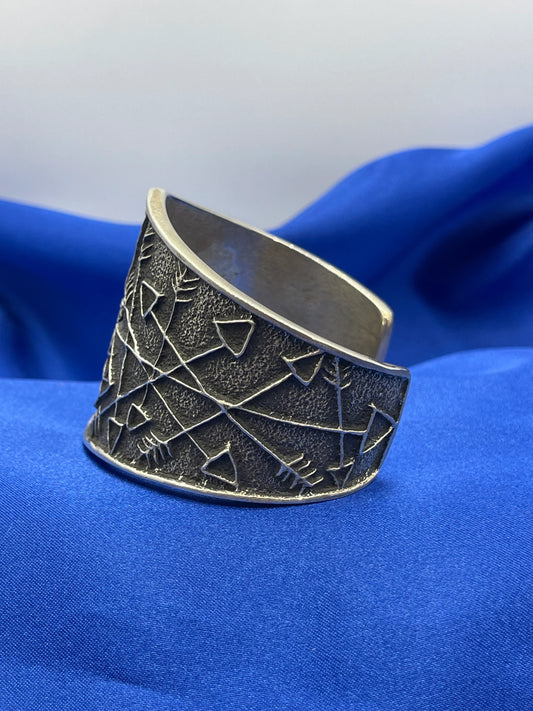 Petroglyph Sand Cast Cuff