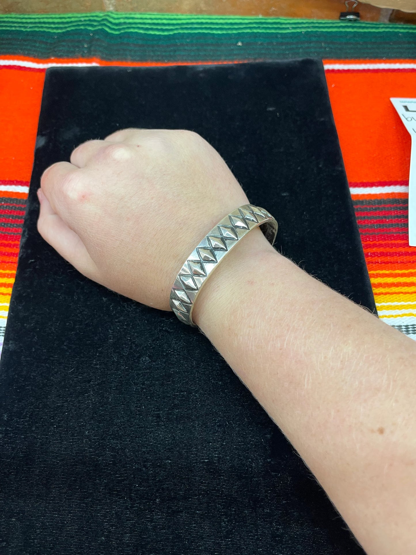 Heavy Silver Stamp Cuff