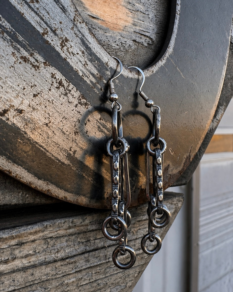 Bad Bronc Chain Link Earrings
