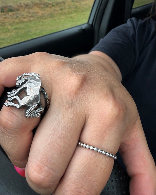 Adjustable Buckin’ Ring - Silver