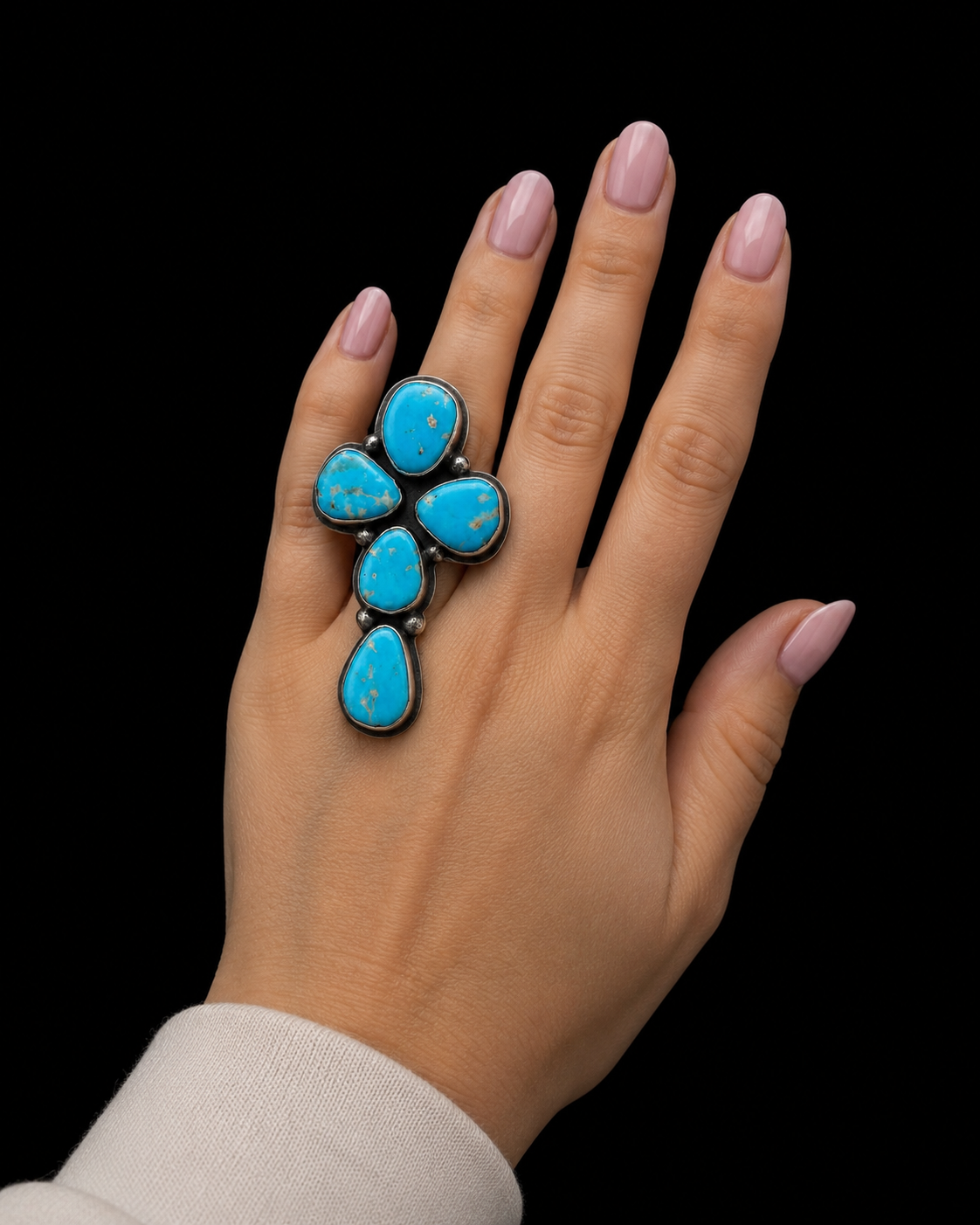 Sleeping Beauty Cross Ring