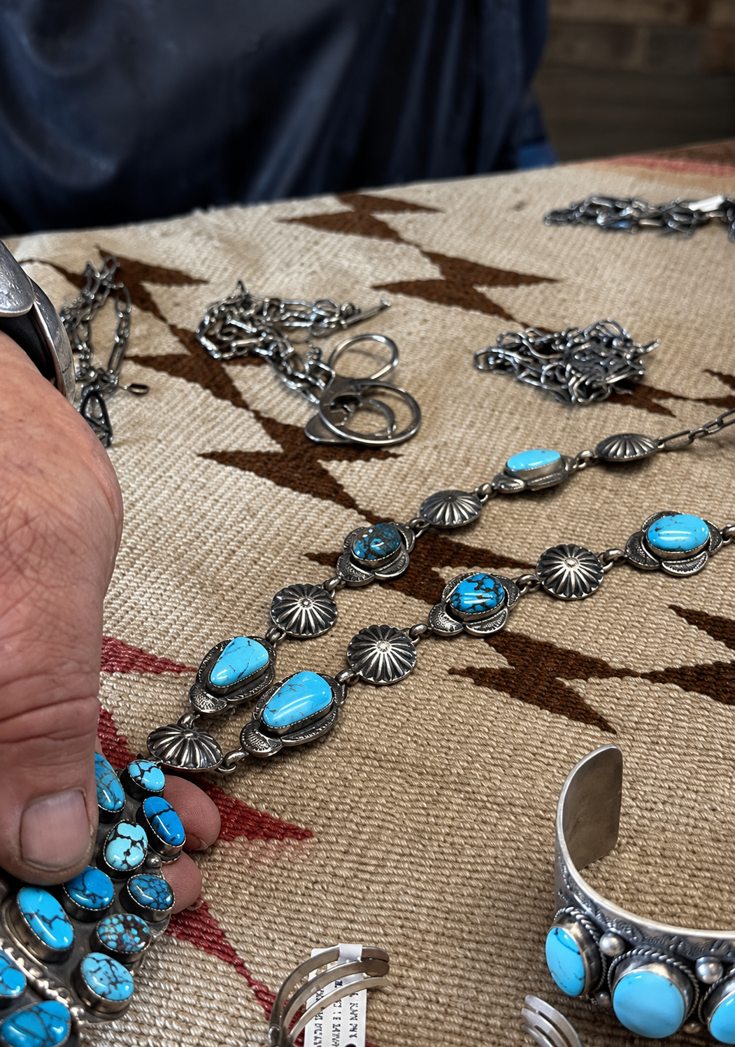 Snake Trail Egyptian Turquoise Necklace