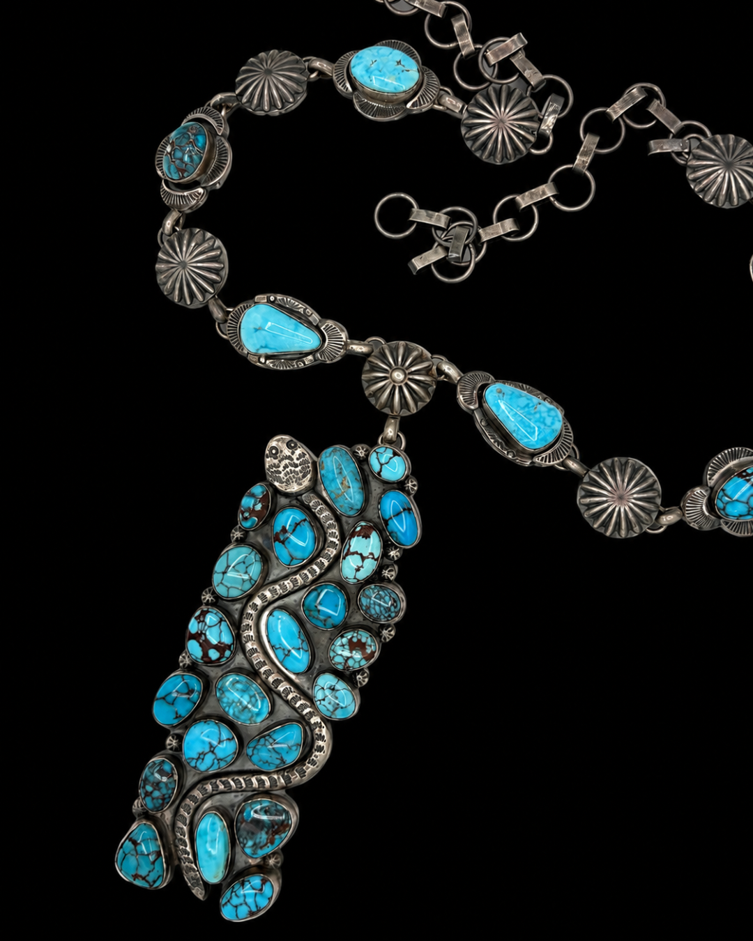 Snake Trail Egyptian Turquoise Necklace