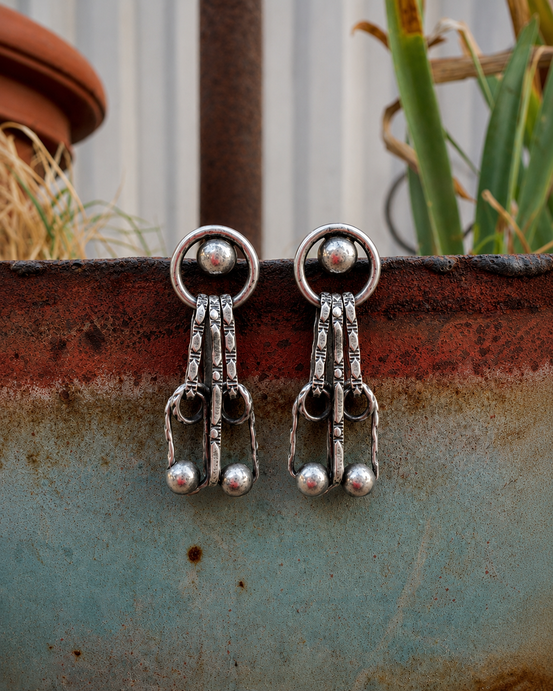 Bad Bronc Chain Link Earrings