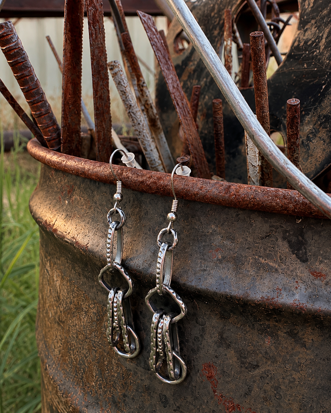 Bad Bronc Chain Link Earrings