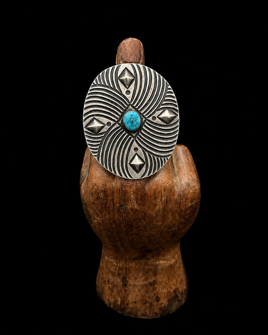 Kingman Turquoise XL Concho Ring