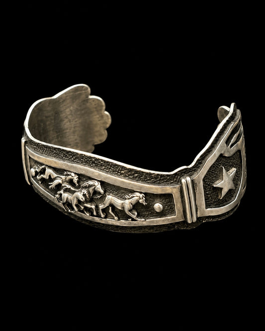 Sterling Silver Horse Bracelet