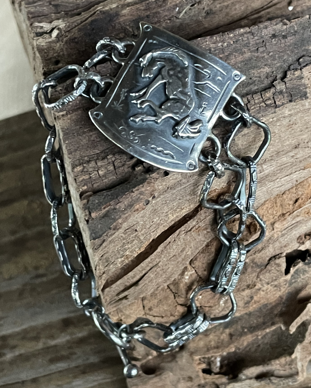 Bad Bronc Luggage Tag Cuff 8.5”