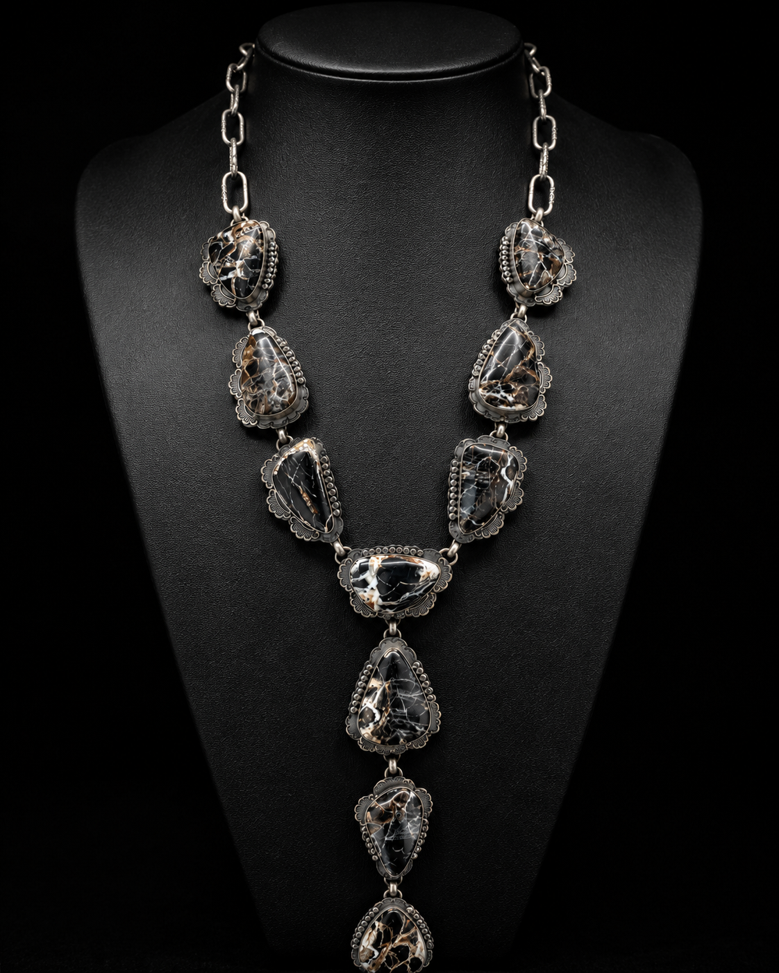 White Buffalo Lariat Necklace