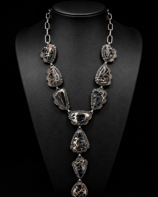 White Buffalo Lariat Necklace