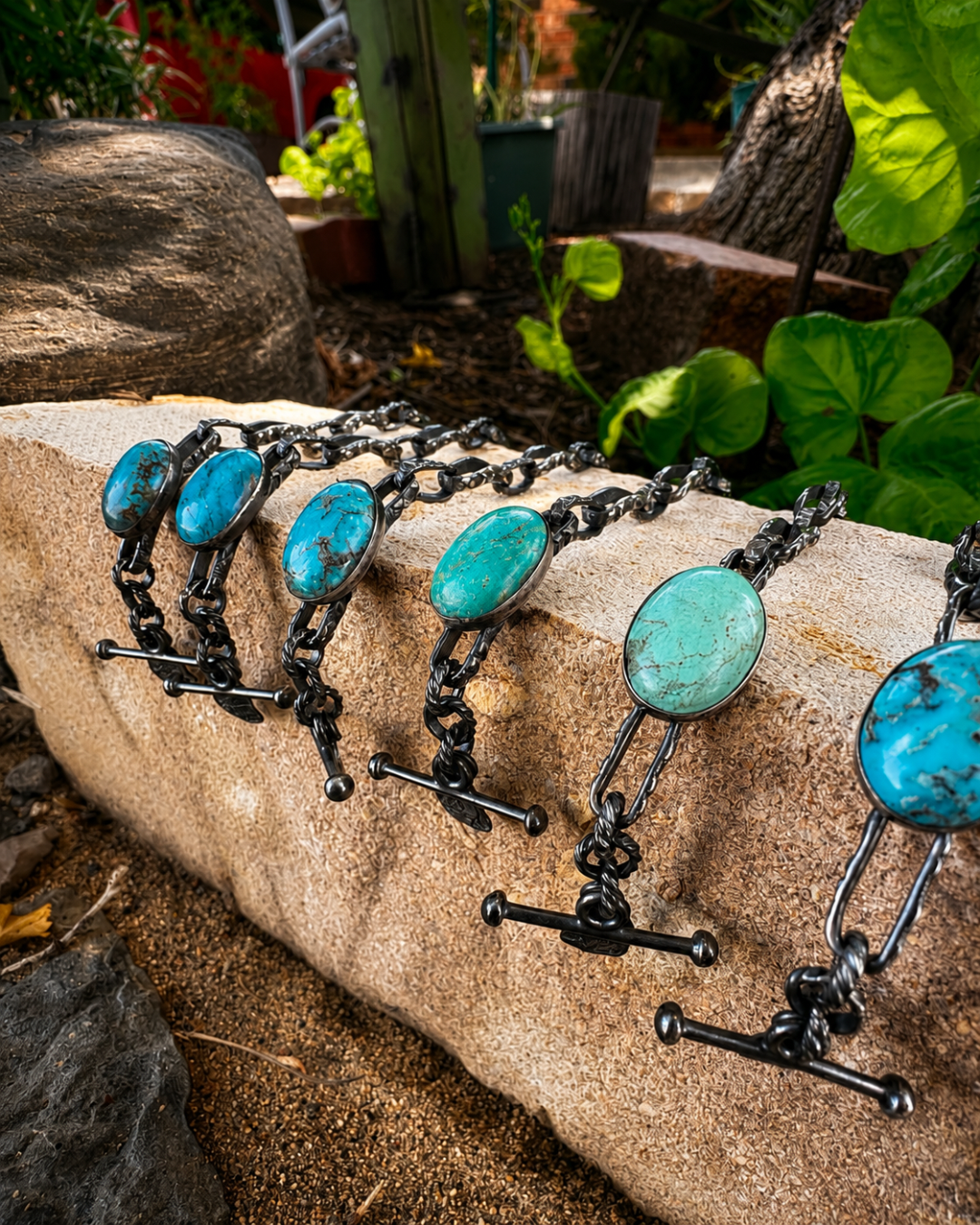 Bad Bronc Bracelet with Stone