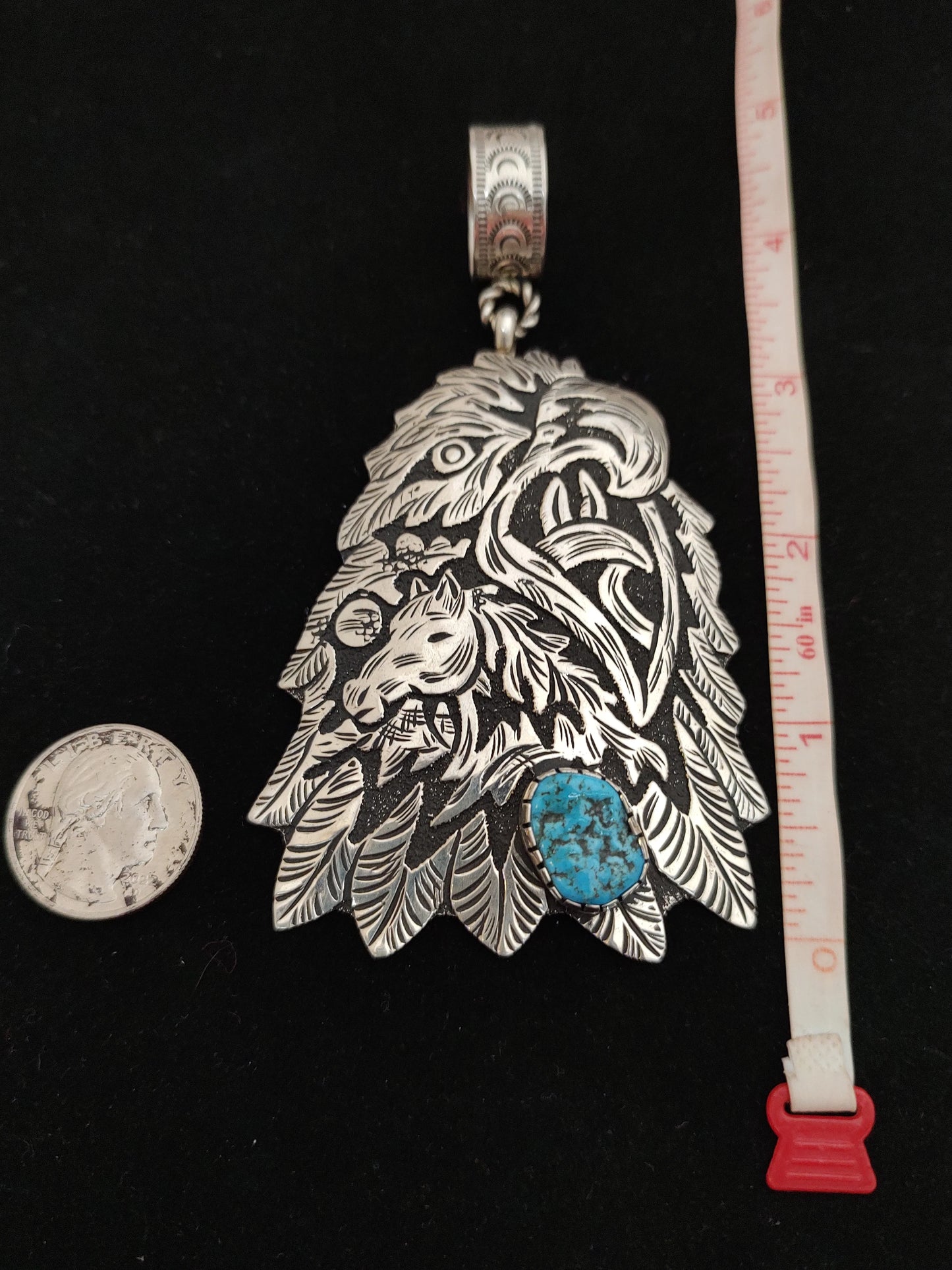 Sleeping Beauty Feather Scene Pendant