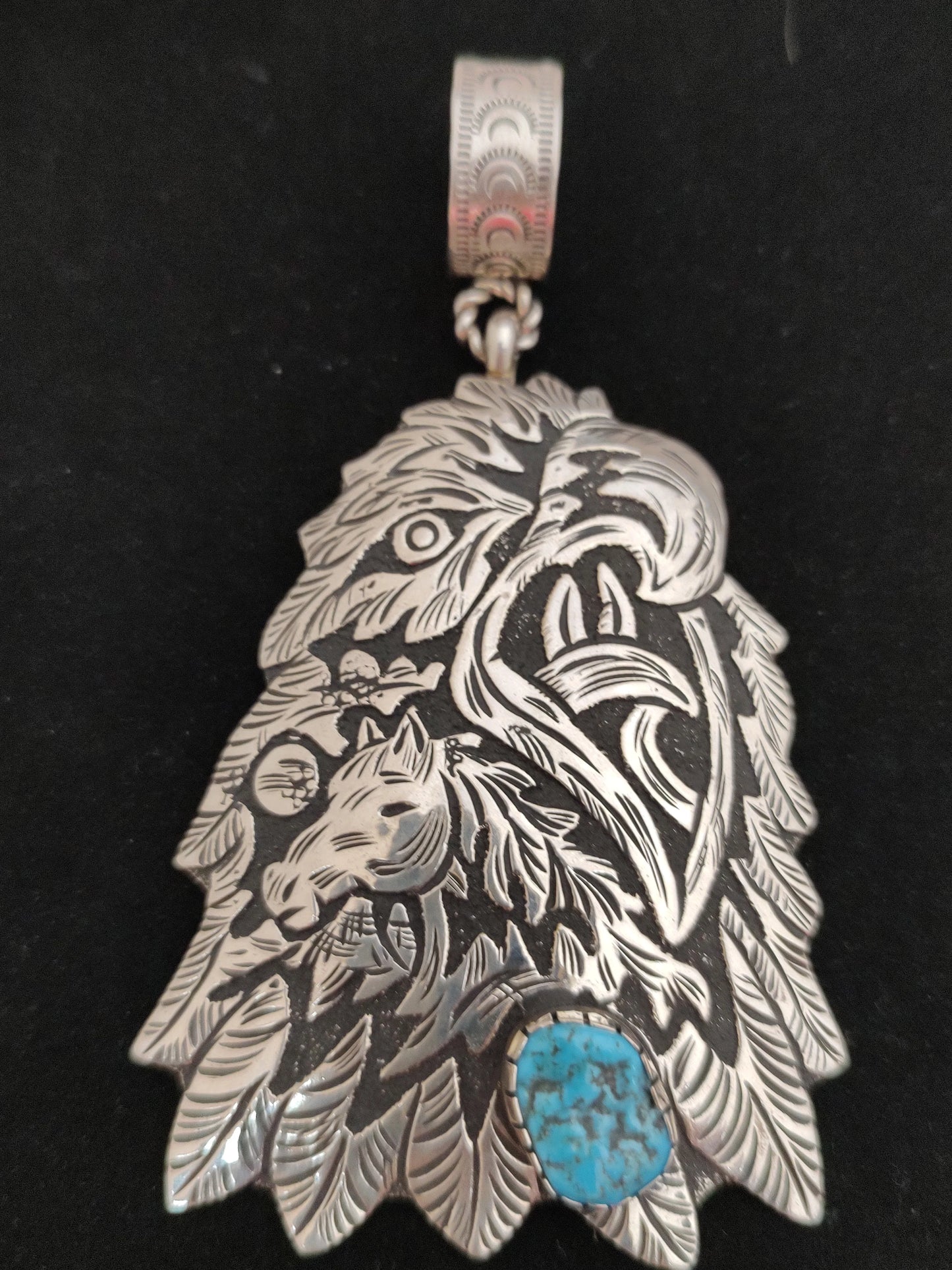 Sleeping Beauty Feather Scene Pendant