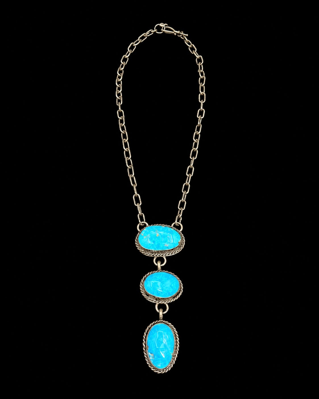 Cripple Creek Three Stone Drop Necklace