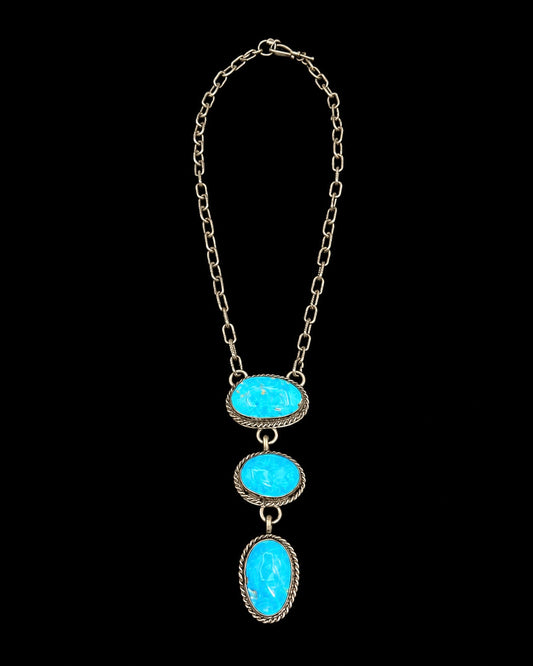 Cripple Creek Three Stone Drop Necklace