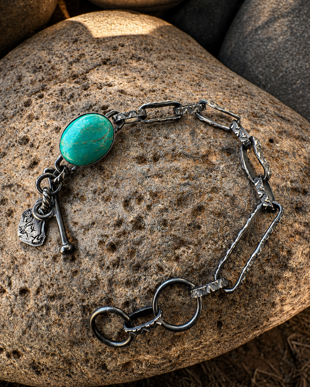 Bad Bronc Bracelet with Stone