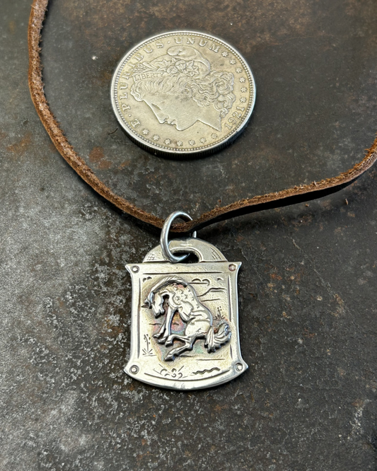 Bad Bronc Luggage Tag Pendant