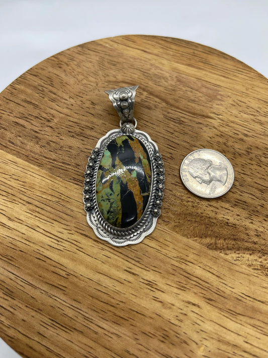 Black Jack Oval Pendant