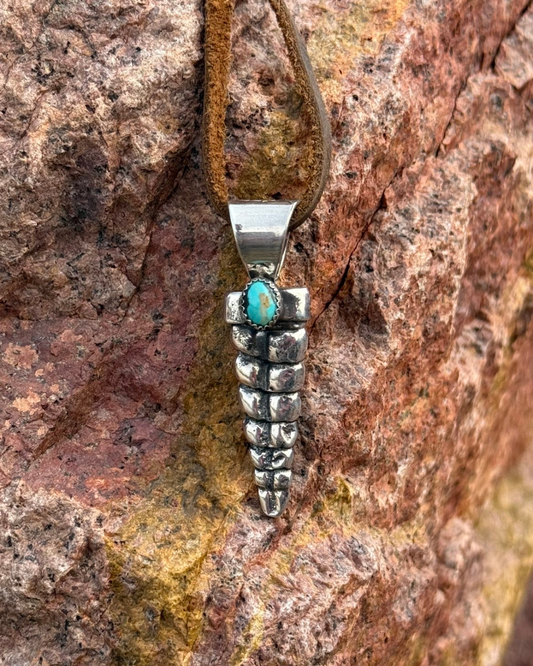 Bad Bronc Rattler Pendant · Tyrone Turquoise