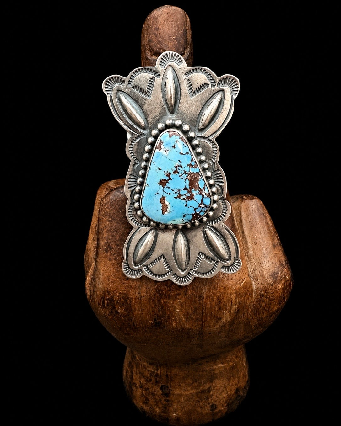 Adjustable Golden Hills Turquoise Ring