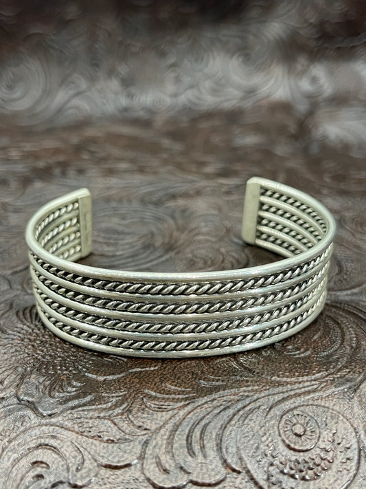 9 Row Silver Cuff