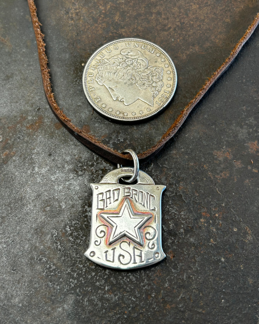 Bad Bronc Luggage Tag Pendant