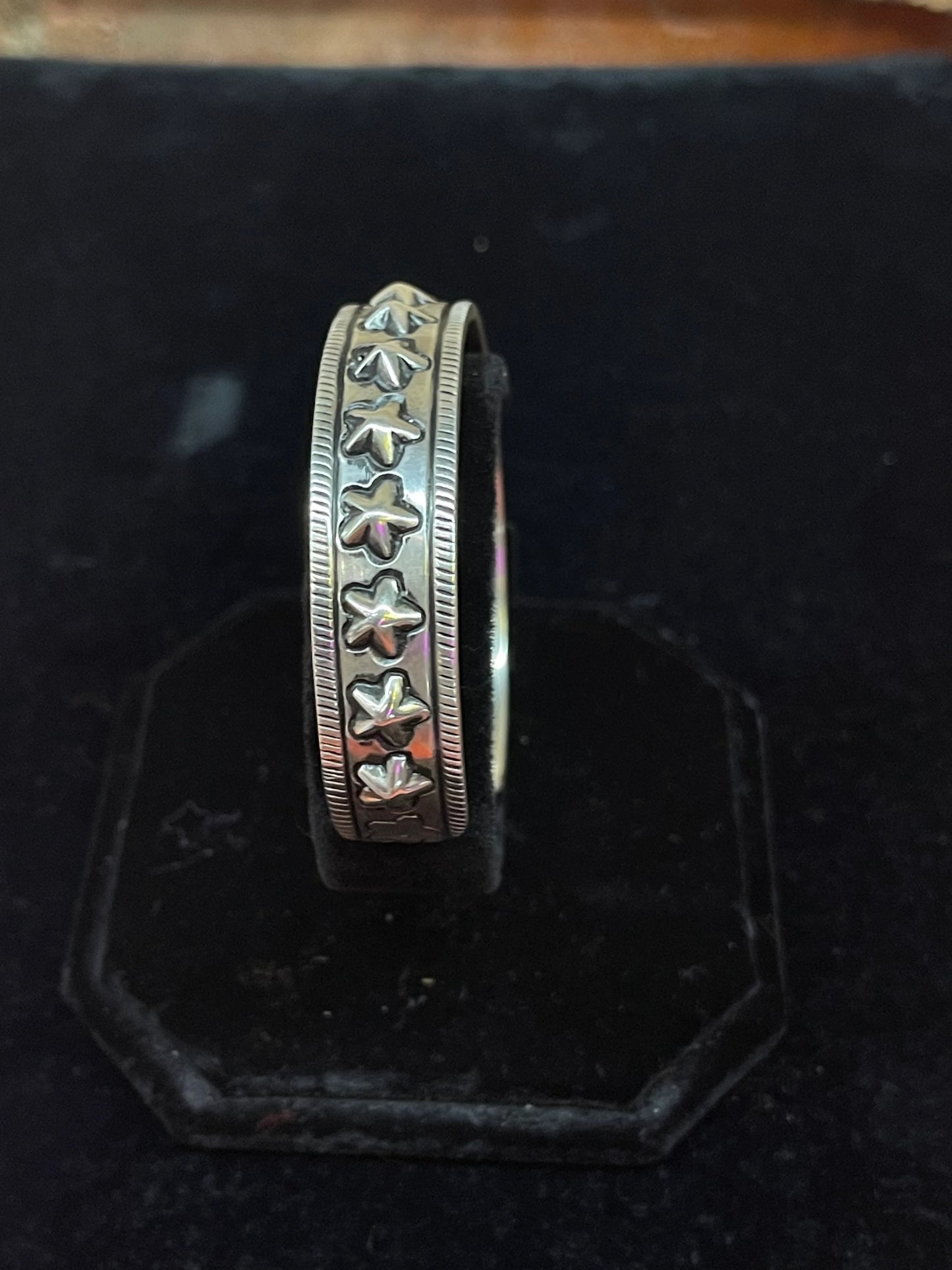 Star Stamp Silver Cuff