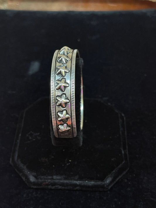 Star Stamp Silver Cuff