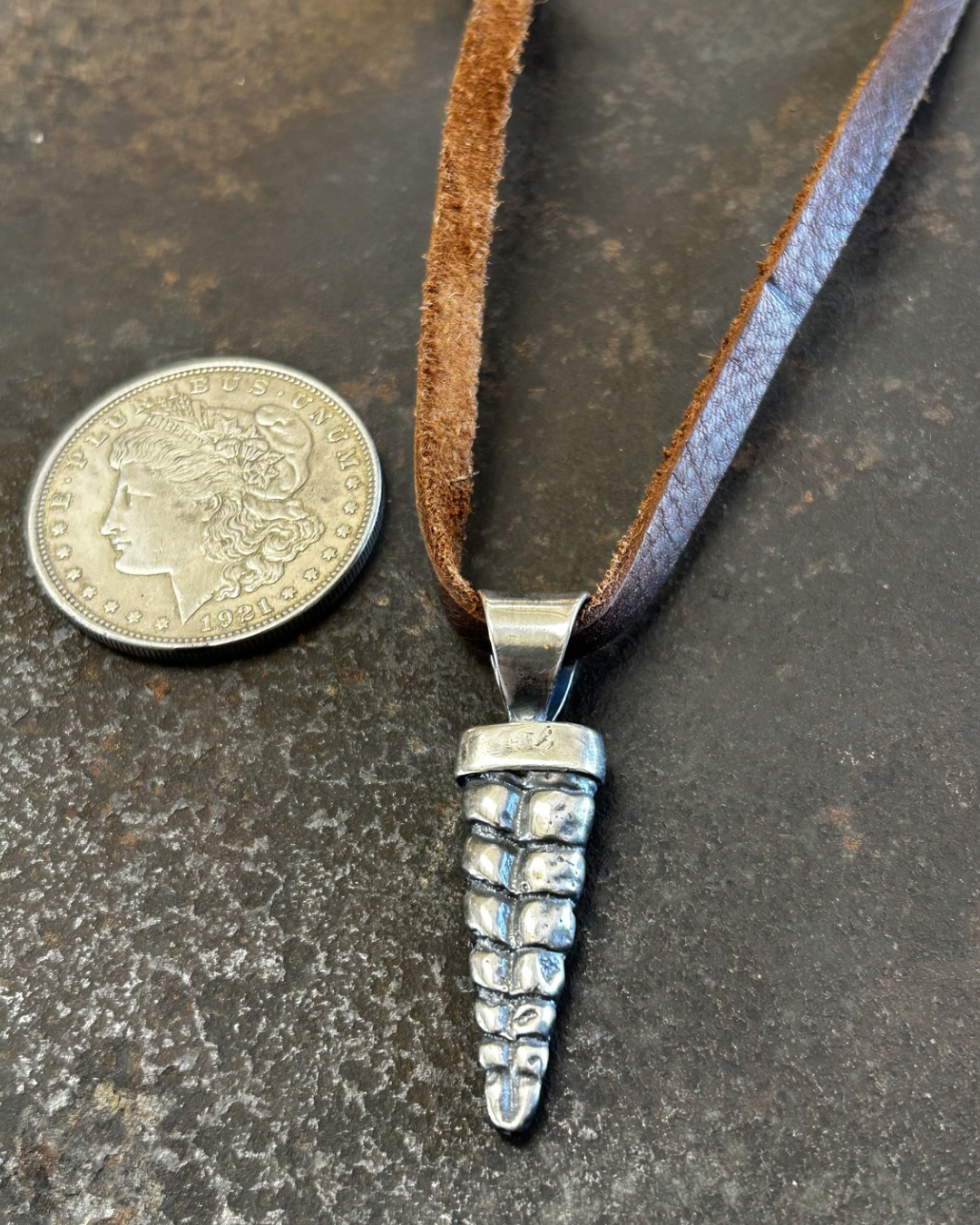 Sterling Rattler Pendant