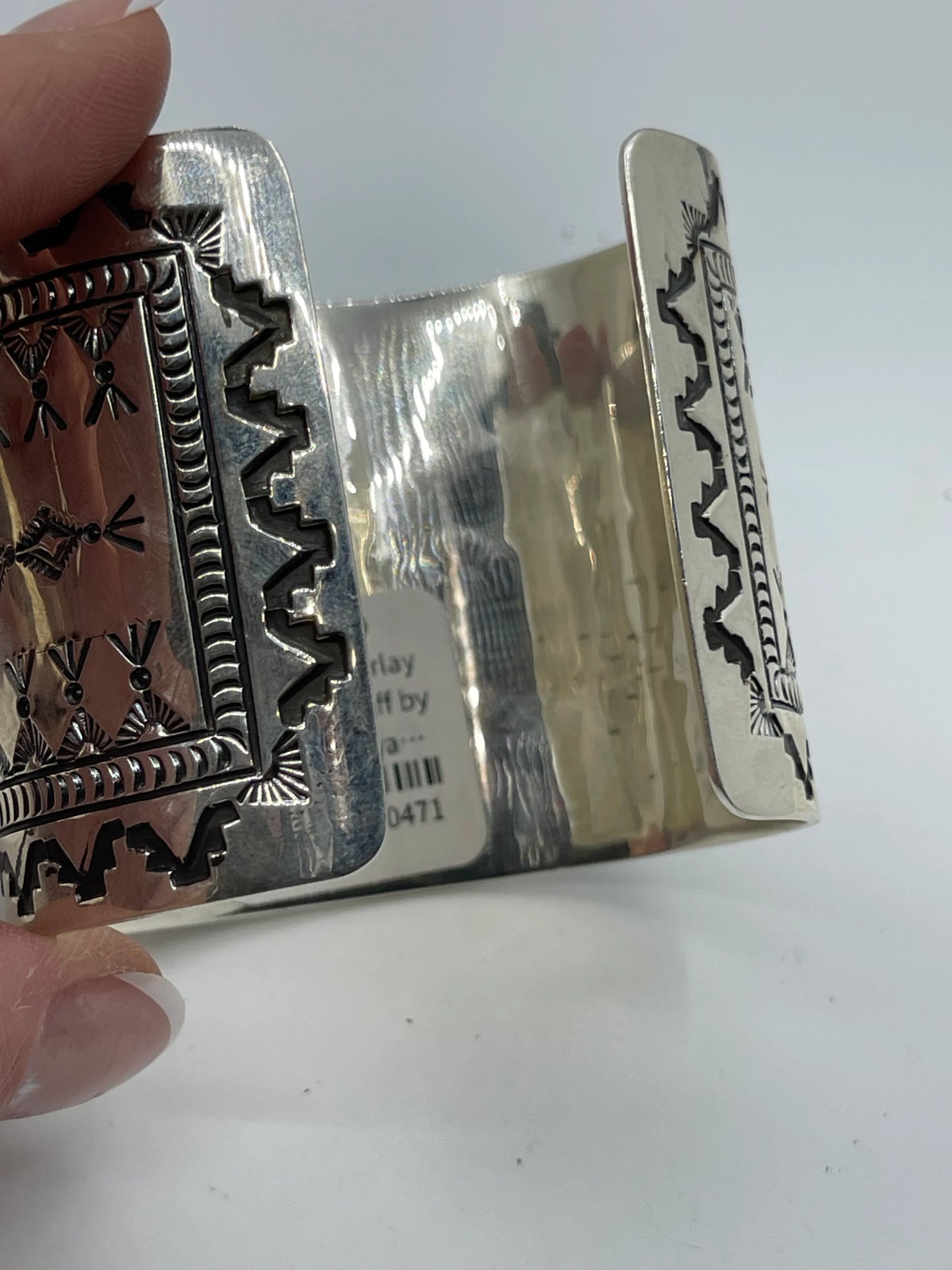 Silver Overlay Turquoise Cuff
