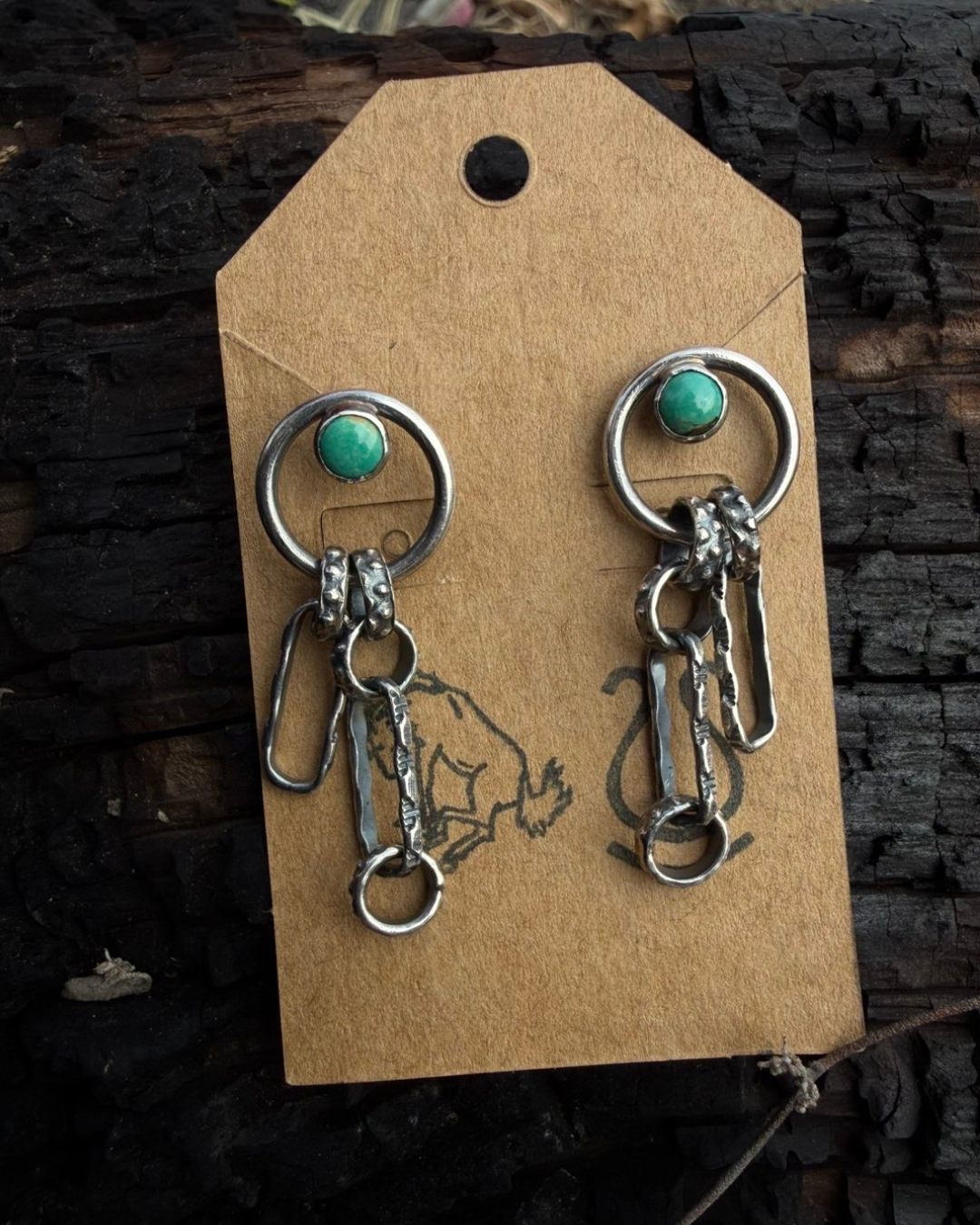Bad Bronc Chain Link Earrings · Tyrone Turquoise