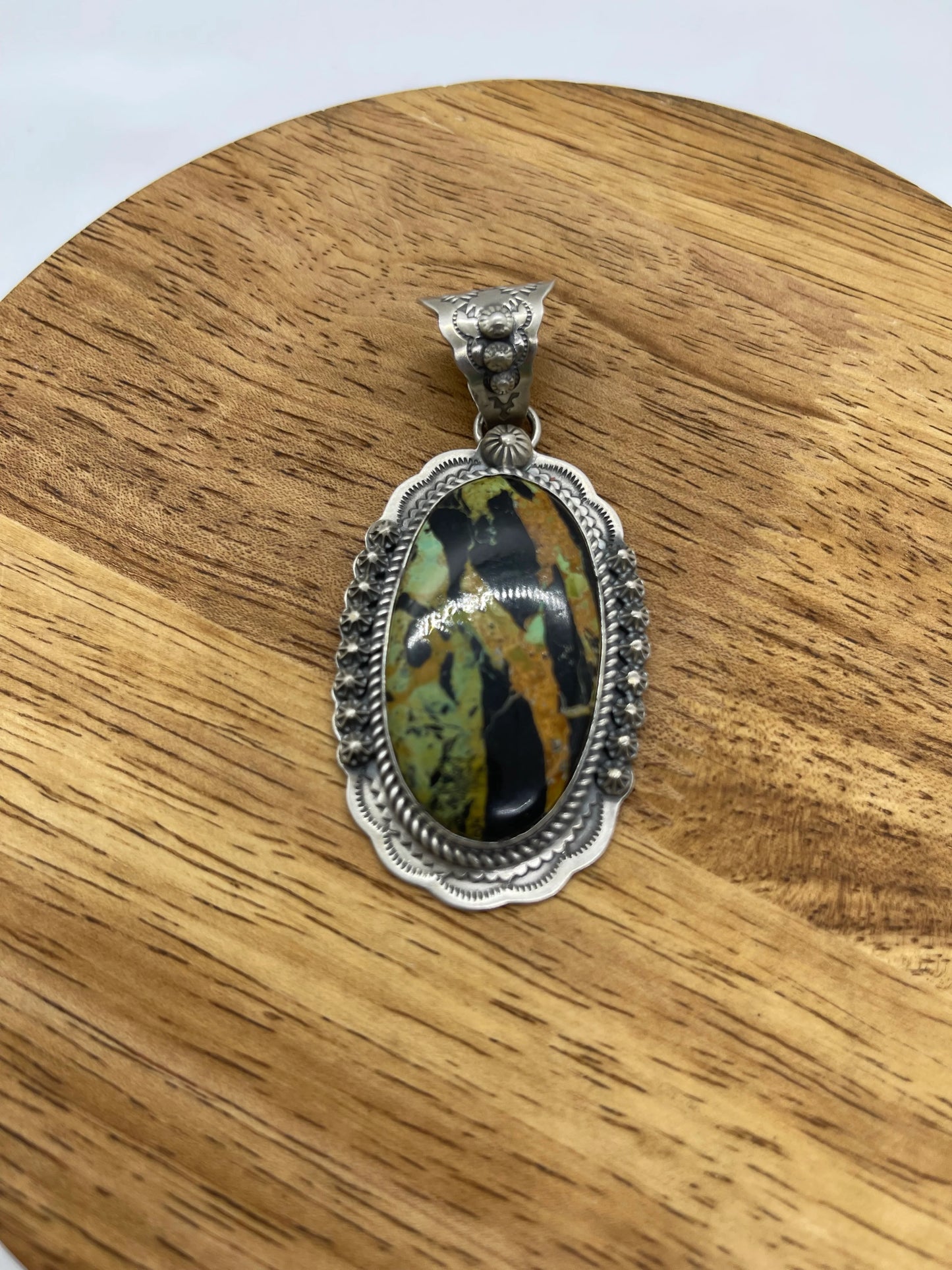 Black Jack Oval Pendant
