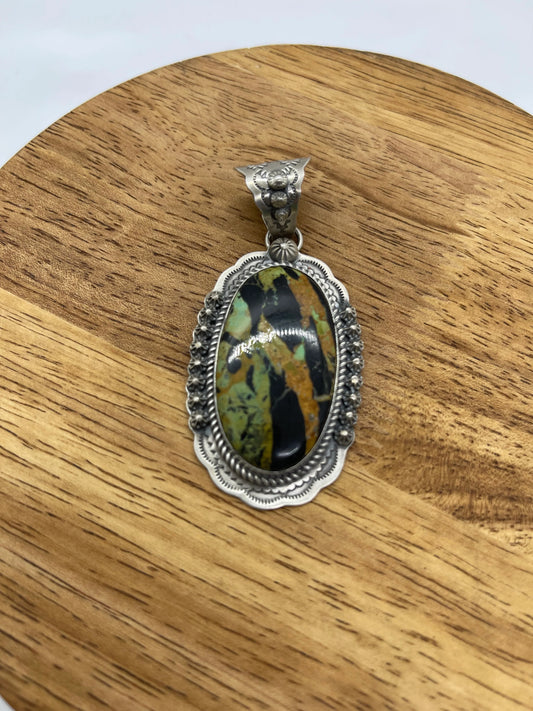 Black Jack Oval Pendant