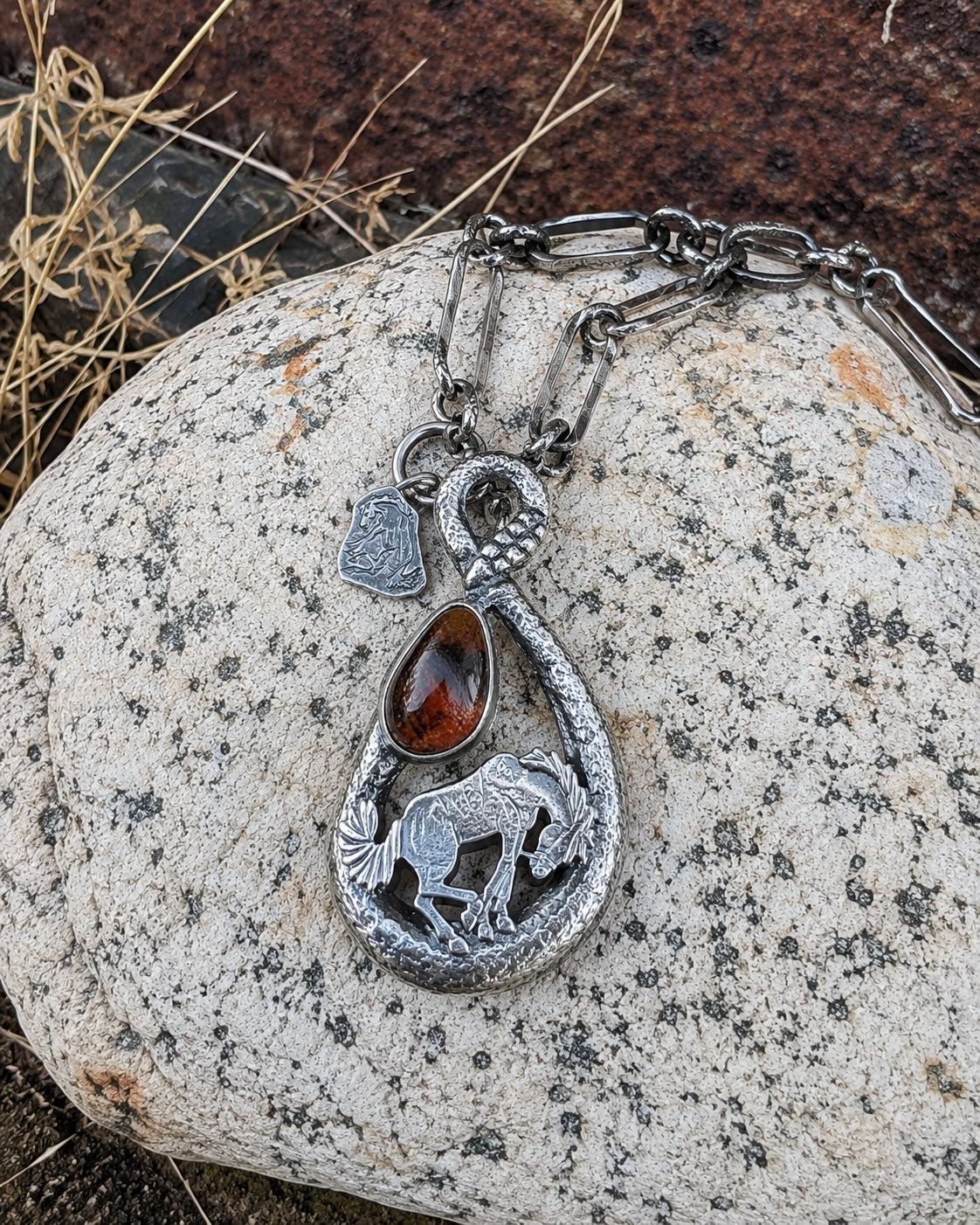 Tufa Stone Cast Limited Edition Buck Pendant