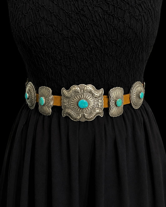 Handcrafted Turquoise Concho Belt