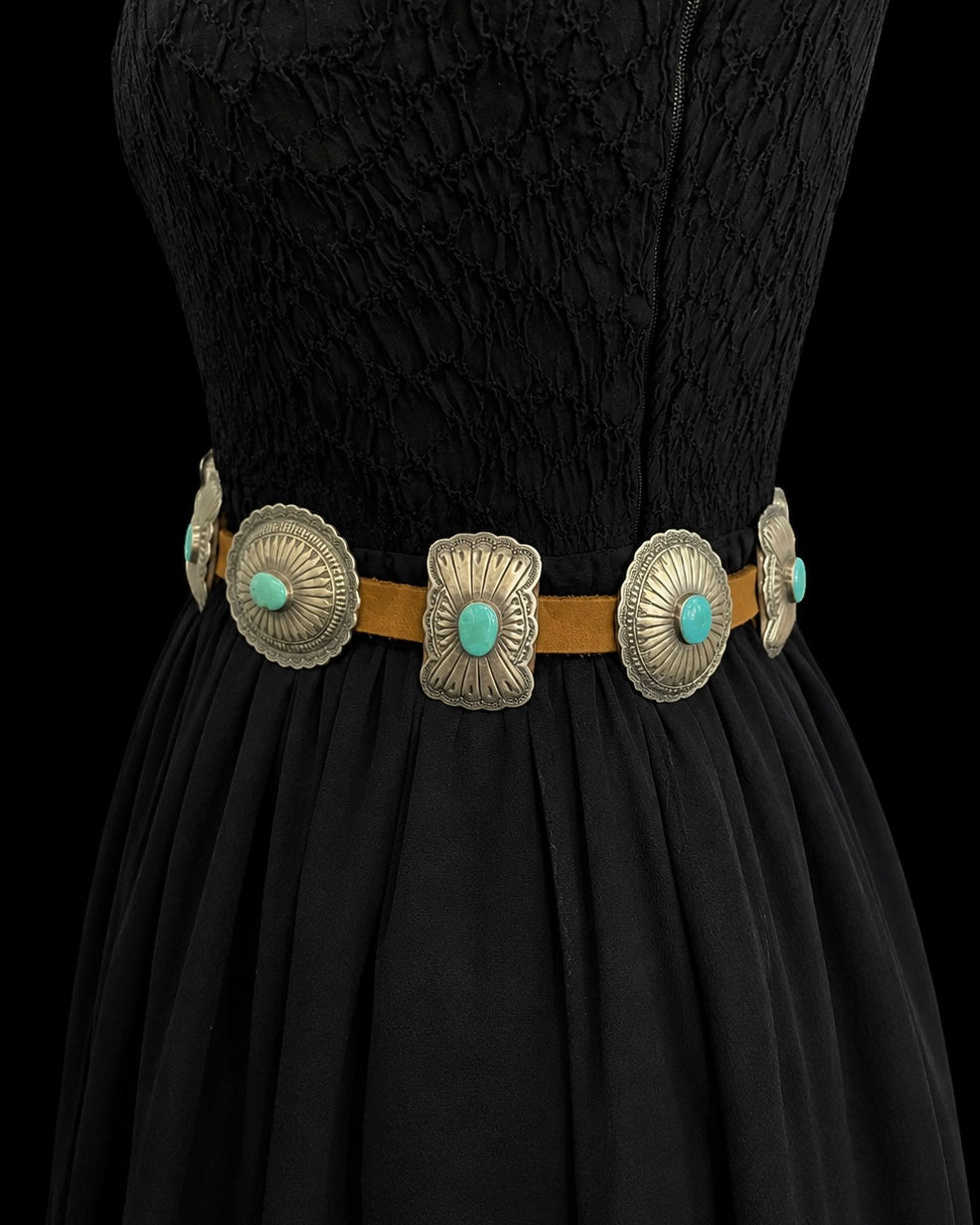 Handcrafted Turquoise Concho Belt