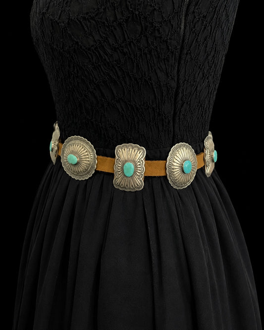 Handcrafted Turquoise Concho Belt