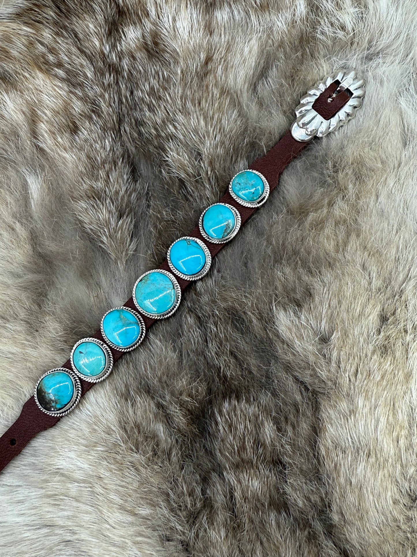 Turquoise Seven Stone Bracelet