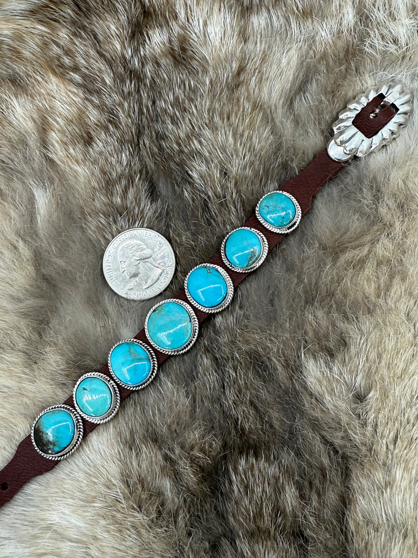 Turquoise Seven Stone Bracelet