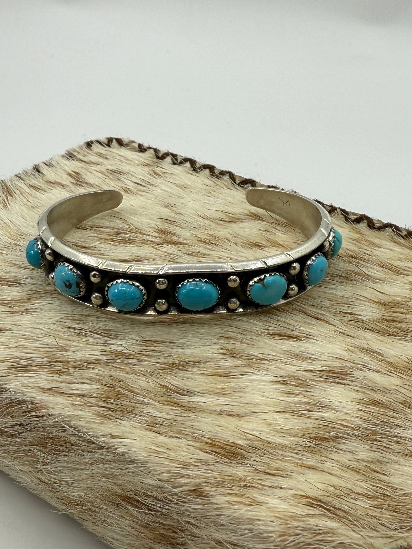 7 Stone Turquoise Cuff