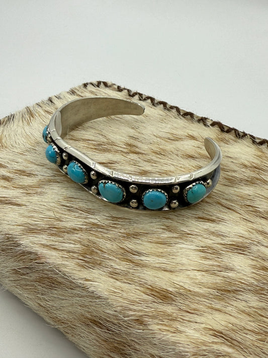 7 Stone Turquoise Cuff