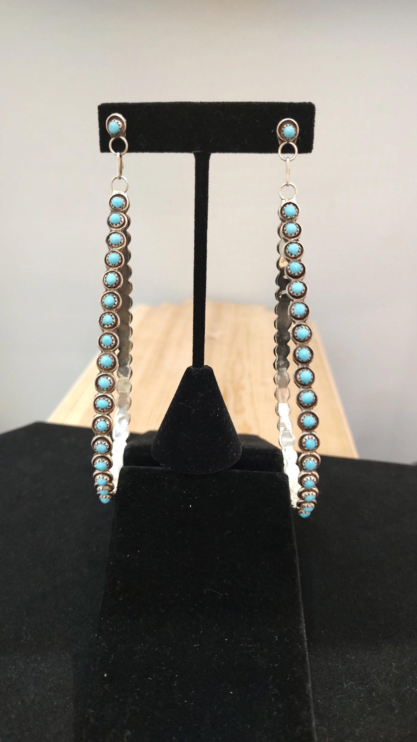 Sleeping Beauty Turquoise Teardrop Dangle Earrings