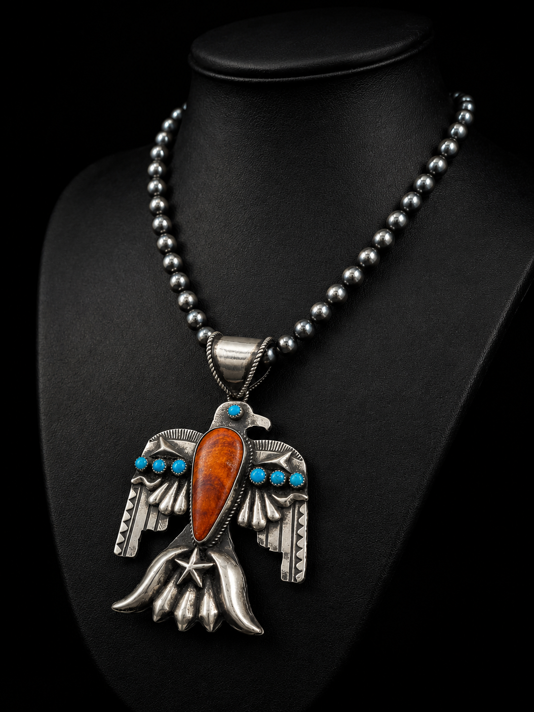 Spiny Oyster Thunderbird Necklace
