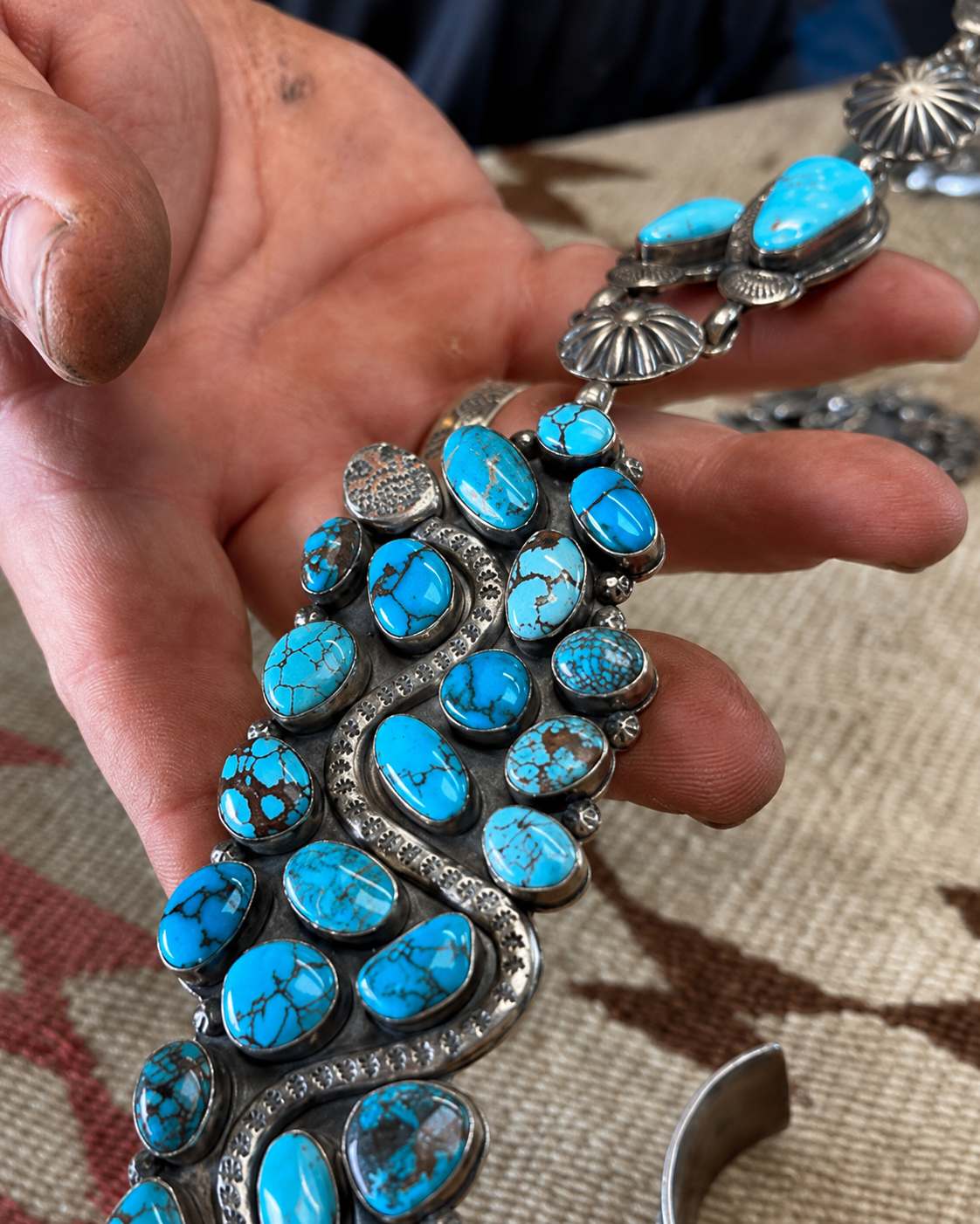 Snake Trail Egyptian Turquoise Necklace