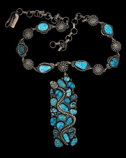 Snake Trail Egyptian Turquoise Necklace