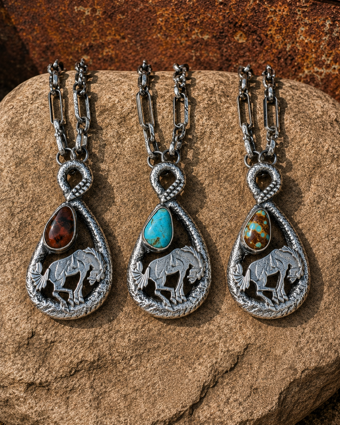 Tufa Stone Cast Limited Edition Buck Pendant
