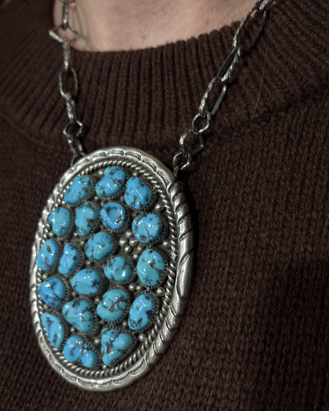 Repurposed Belt Buckle Multi-Stone Necklace